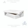 Caja Rectangular Blanca, 1/2 Plancha Quequera, 38x50x12 cm