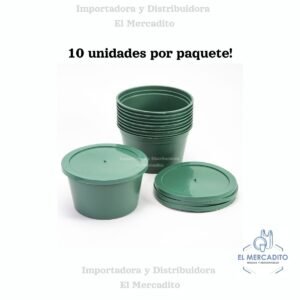 Contenedor Enteros Duros Verdes - 10 Unidades