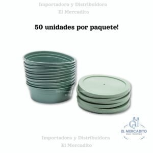 Contenedor Medios Duros Verdes - 50 Unidades