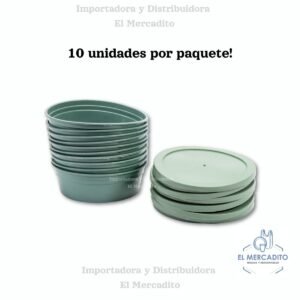 Contenedor Medios Duros Verdes - 10 Unidades