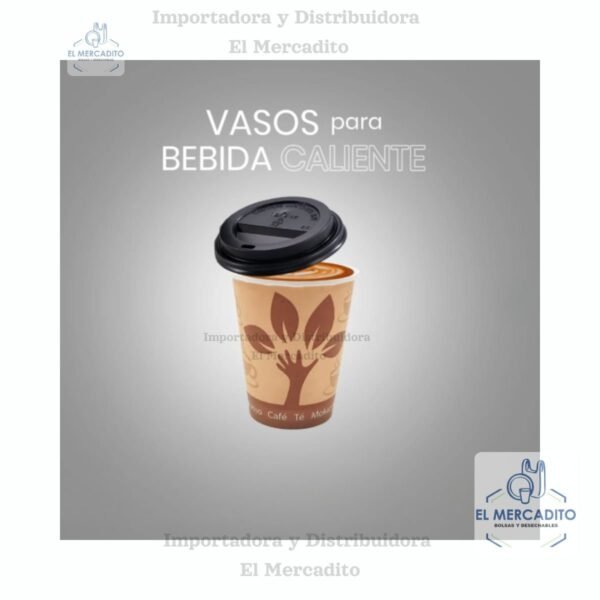 Vasos de Carton para Cafe, de 4 oz, 6 oz, 8 oz, 12 oz, en paquetes de 25 unidades
