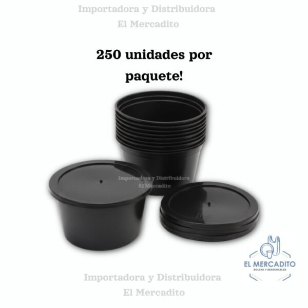 Contenedor Enteros Duros Negros - 250 Unidades