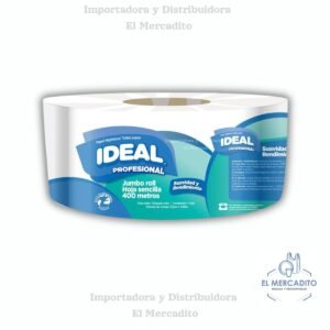 Papel higiénico Jumbo Roll marca ideal 400 mts