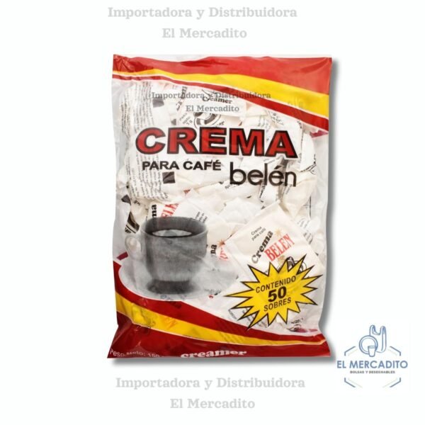 Crema para Cáfe en sobres, 50 unidades por paquete