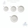 Platos Biodegradables Bagazo de Caña, #10, #9, #7, #6, en paquetes de 25 unidades
