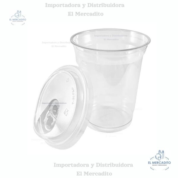 Pajillas-Plasticas-de-colores-11.jpg Vaso Transparente Pet 12 Oz Con Tapa Sip lid, paquetes de 25 unidades