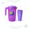 Pichel Jarra Plástica Set con 4 Vasos Plásticos, de 3 litros de capacidad