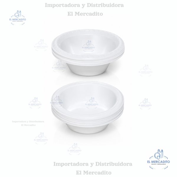 Platos Plásticos Hondos Hyplast, de 4 oz y 6 oz