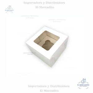 Caja de Carton para cup-cakes de 1 unidad, 4 unidades y 6 unidades - 1 Cup-cake