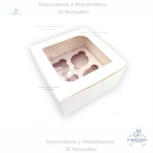 Caja de Carton para cup-cakes de 1 unidad, 4 unidades y 6 unidades - 4 Cup-cake