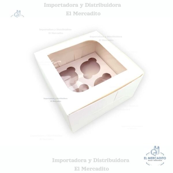 Caja de Carton para cup-cakes de 1 unidad, 4 unidades y 6 unidades - 4 Cup-cake