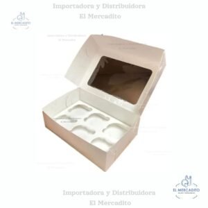 Caja de Carton para cup-cakes de 1 unidad, 4 unidades y 6 unidades - 6 Cup-cake