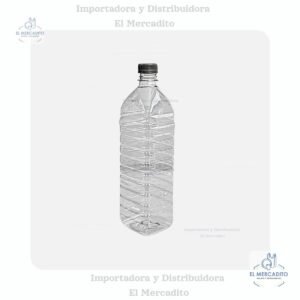 Botella Plástica Transparente Rectangular Pet 1 Litro