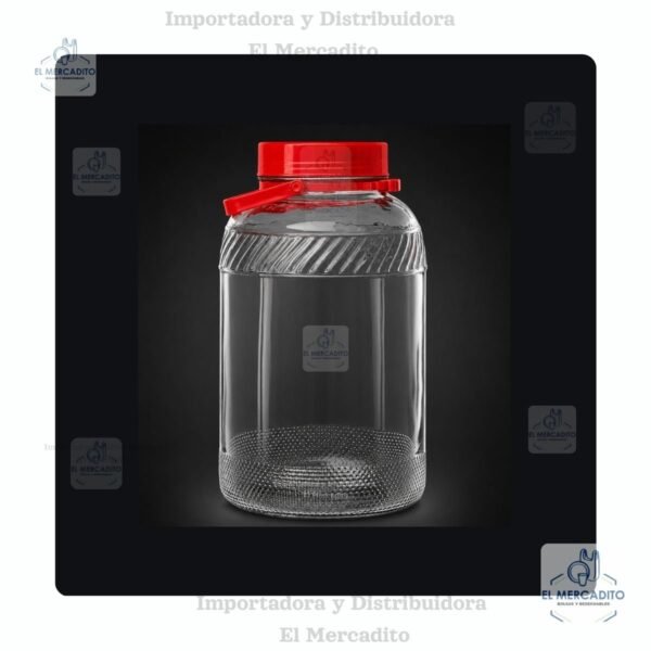 Recipiente De Vidrio con Agarradera 7600 ml, 7.6 Litros (RJ511)