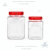 Recipientes De Vidrio Tapa Rosca 1,400 ml / 700 ml