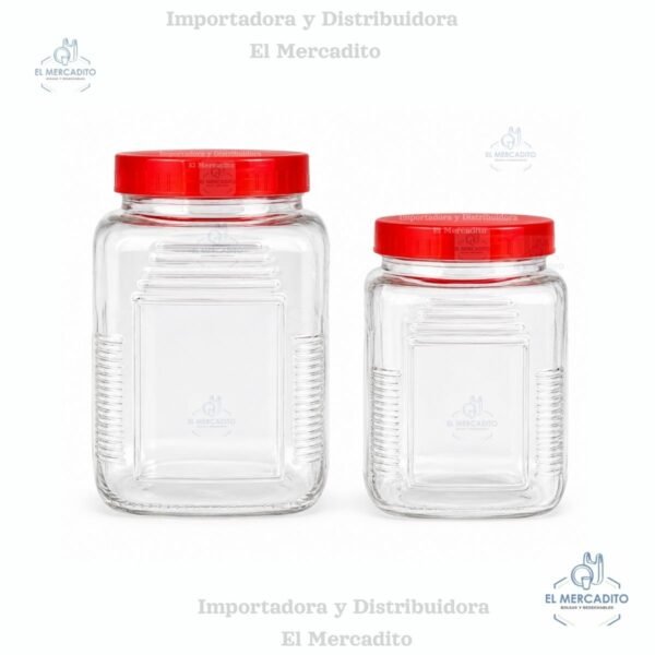 Recipientes De Vidrio Tapa Rosca 1,400 ml / 700 ml