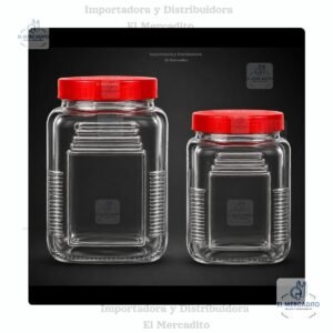 Recipiente-de-vidrio-con-tapa-rosca.jpg Recipientes De Vidrio Tapa Rosca 1,400 ml / 700 ml