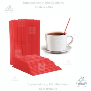 Palitos Removedores Mezcladores de Plástico de 5 Pulgadas para Bebidas Calientes y Frías - Pajitas de Café Desechables para Bebidas, Té y Cócteles - Agitador