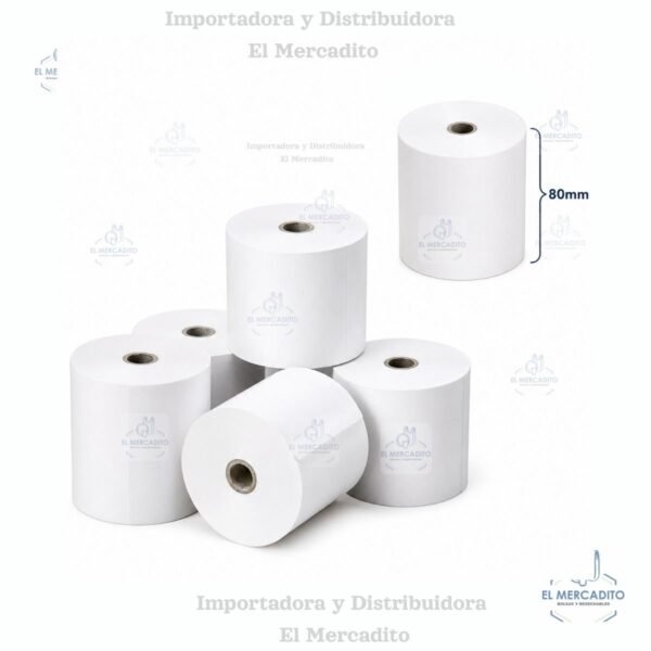 Rollo de Papel Térmico para Impresora Punto de Venta, 80 mm