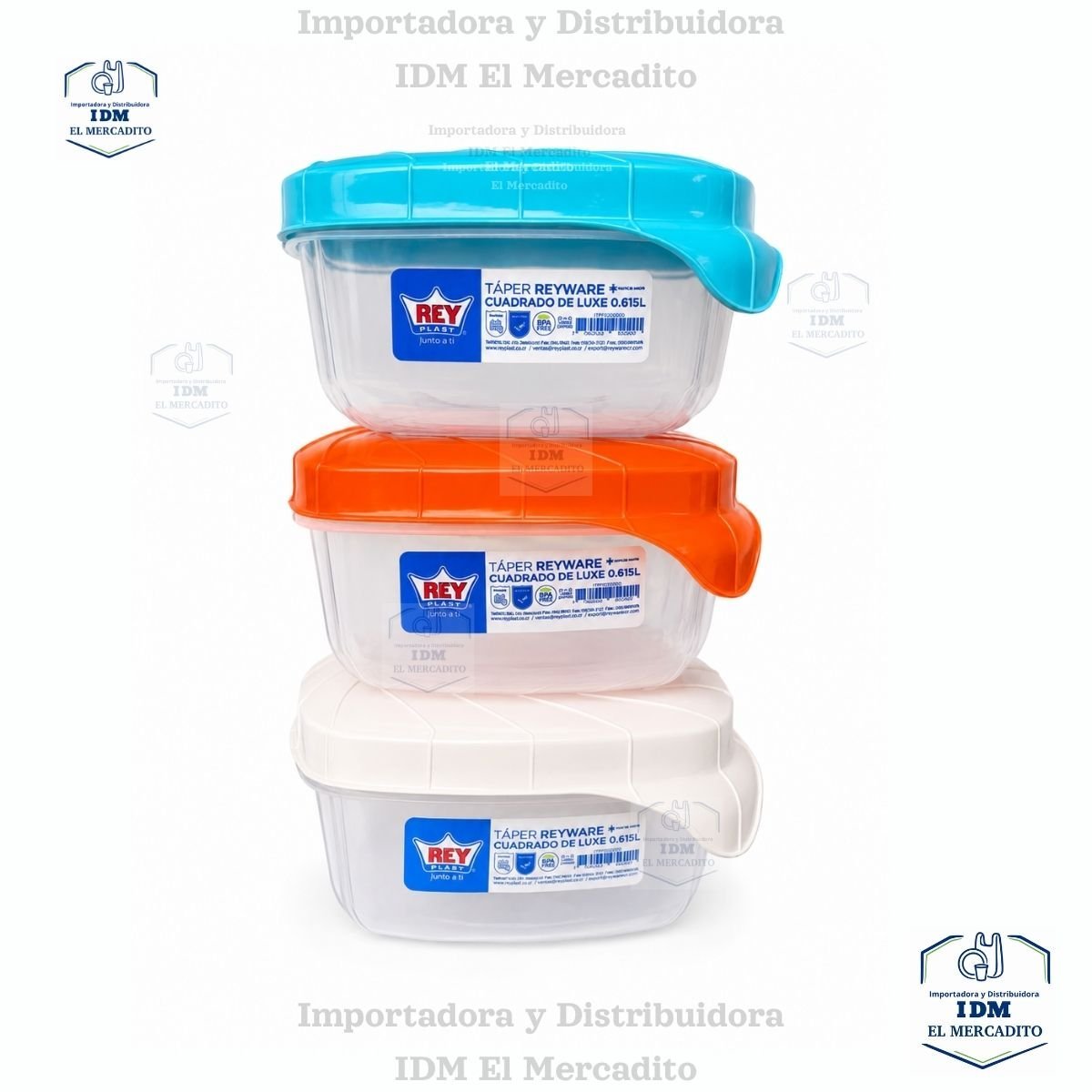 Tapers-2.jpg Táper Reyware Cuadrado De Luxe 0.615 L