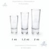 Vaso Tequilero para Shots, de 1 oz, 1,5 oz, 2 oz
