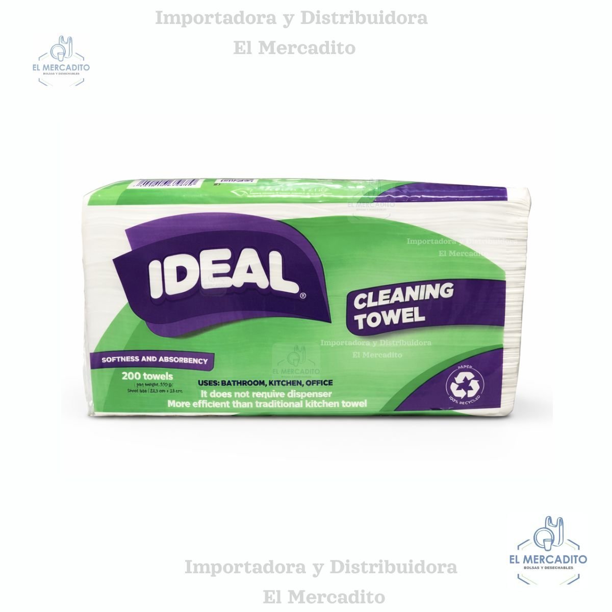 Toalla-Ideal-Domestica.jpg Toalla de Limpieza Ideal Domestica, 200 toallas