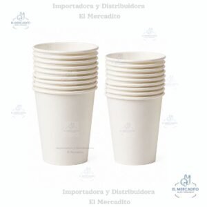 Vasos de Cartón Blancos, de 12 oz, 10 oz, en paquetes de 50 unidades
