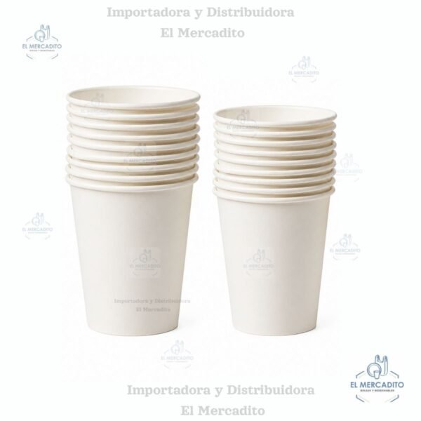 Vasos de Cartón Blancos, de 12 oz, 10 oz, en paquetes de 50 unidades