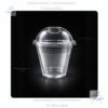 Vaso #9 oz Tapa domo desechable transparente, en paquetes de 25 unidades