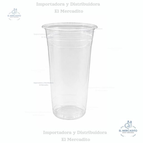 Vasos #24 oz para Batidos, compatible con maquina selladora, tapa plástica plana y tapa plástica domo, en paquetes de 50 unidades