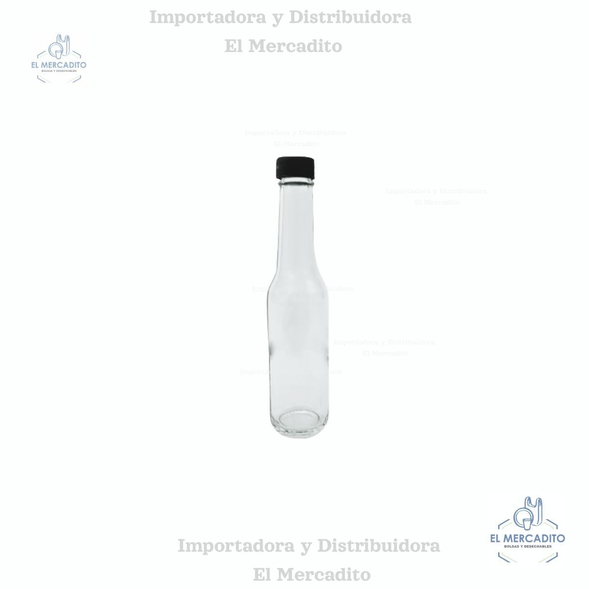 Botella Transparente Salsero Mini Vidrio 60ml 18 Rosca C-7251