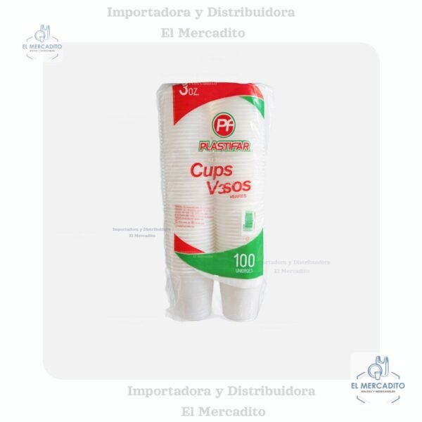 Vasos 3 oz Plastifar 100 unidades