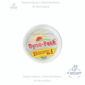 plato-6-dyna.jpg Platos Plásticos Dyna-pack, #6, #7, #8, #9, en paquetes de 25 unidades - #6