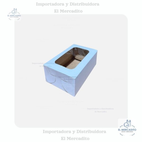 Caja con Ventana Queque-navideño 16 x 10 x 6 cm