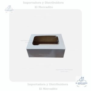 Caja con Ventana Queque-navideño 16 x 10 x 6 cm