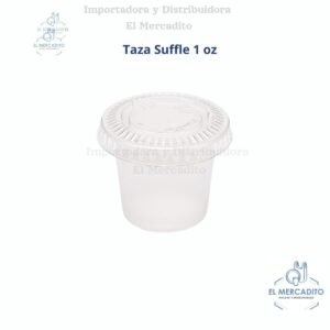 Tazas suffles, Semi-Transparentes, en paquetes de 25 unidades - 1 oz