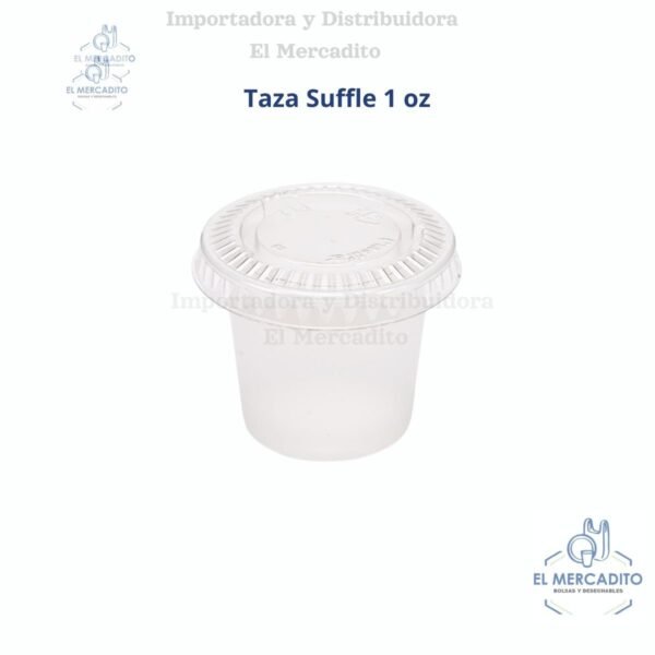 Tazas suffles, Semi-Transparentes, en paquetes de 25 unidades - 1 oz