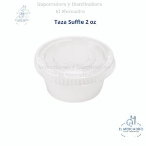 Tazas suffles, Semi-Transparentes, en paquetes de 25 unidades - 2 oz