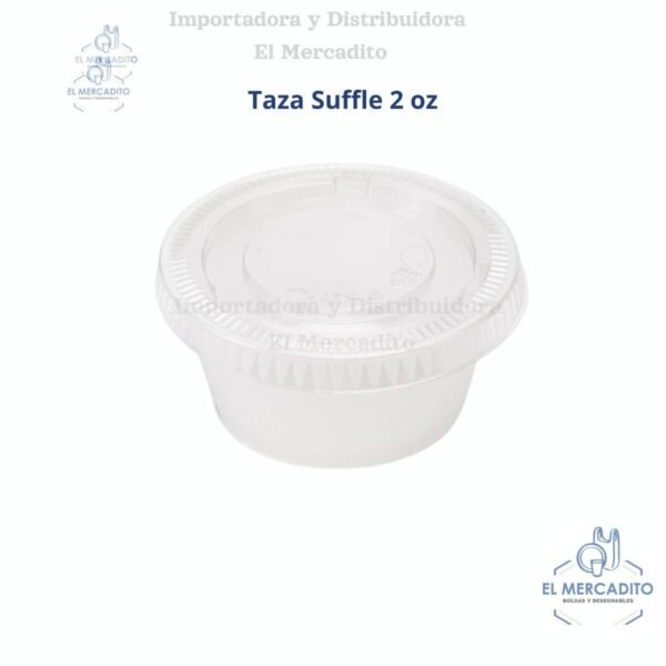 Tazas suffles, Semi-Transparentes, en paquetes de 25 unidades - 2 oz