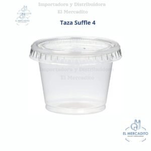 Tazas suffles, Semi-Transparentes, en paquetes de 25 unidades - 4 oz